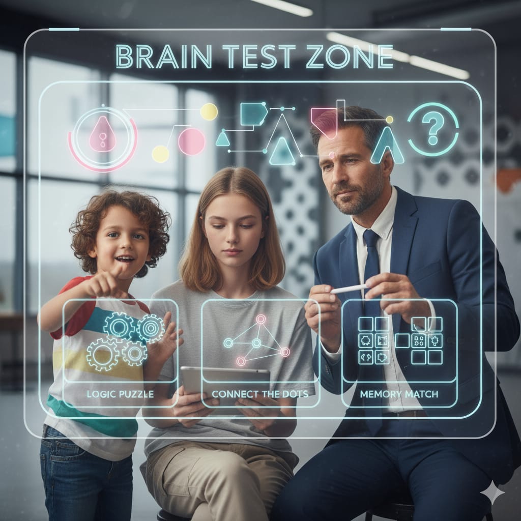 ADVANCED BRAIN TESTS FOR KIDS, ADULTS & PROFESSIONALS
